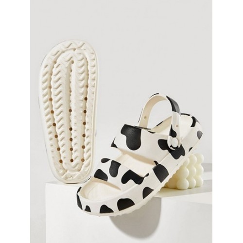 Two Way Cow Pattern Cloud Slippers