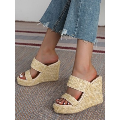 Women's Two Straps Platform We...