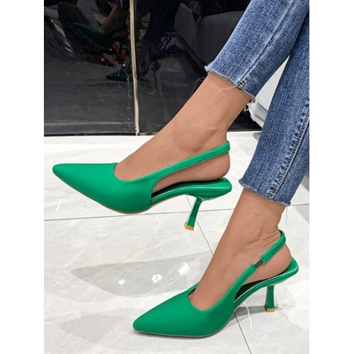 Pointed Toe Slingback Pumps