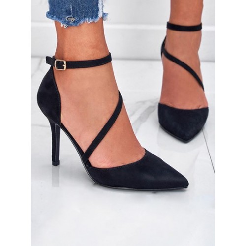 Ankle Strap Pointed Toe Stilettos Pumps