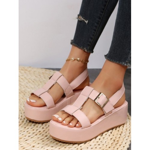 Slingback Caged Platform Sandals