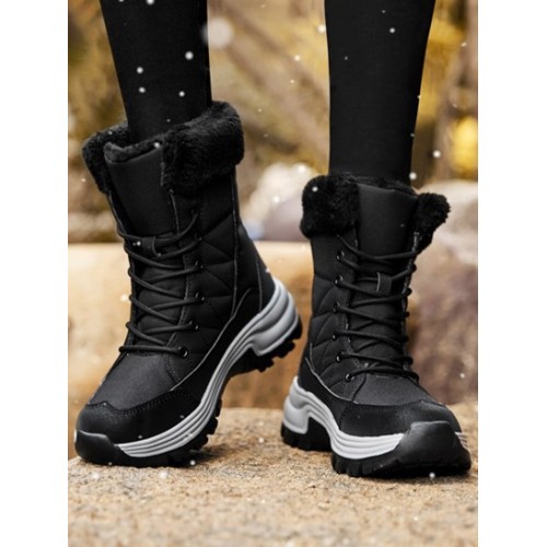 Lace Up Thermal Warm Fleece Lined Winter Snow Boots