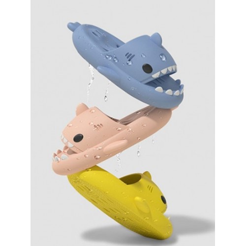 Hollow Out Thick Sole Shark Shaped Slippers