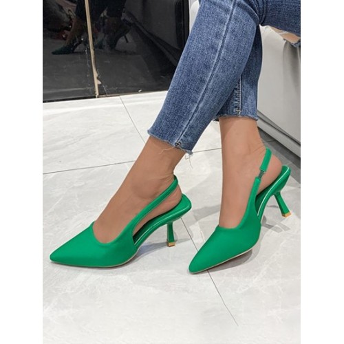 Pointed Toe Slingback Pumps