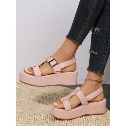 Slingback Caged Platform Sandals