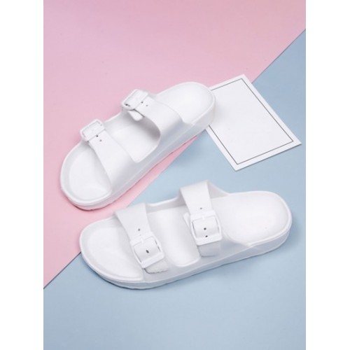 Double-buckle Design Antiskid Beach Slippers