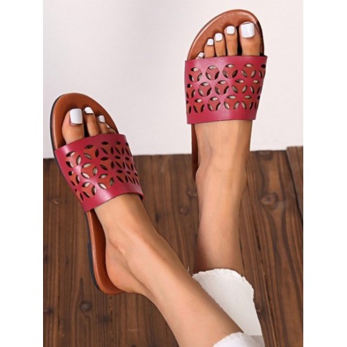 Laser Cut Slide Sandals