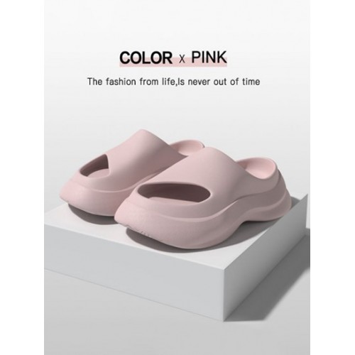 Minimalist Style Couple Asymmetrical Chunky Style Cloud Slides Slippers For Men And Women