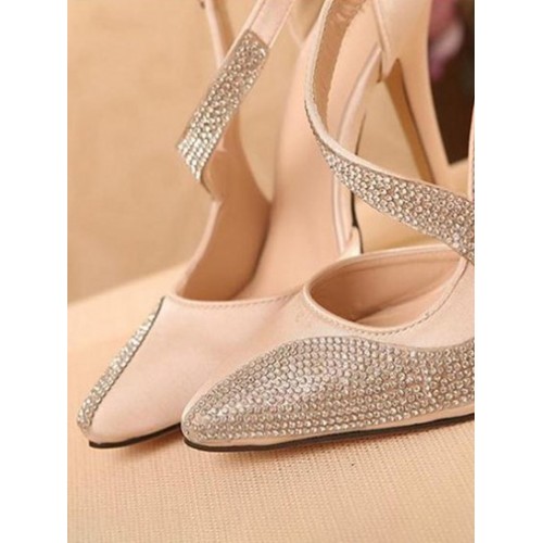 Rhinestone Stiletto Heel Pumps