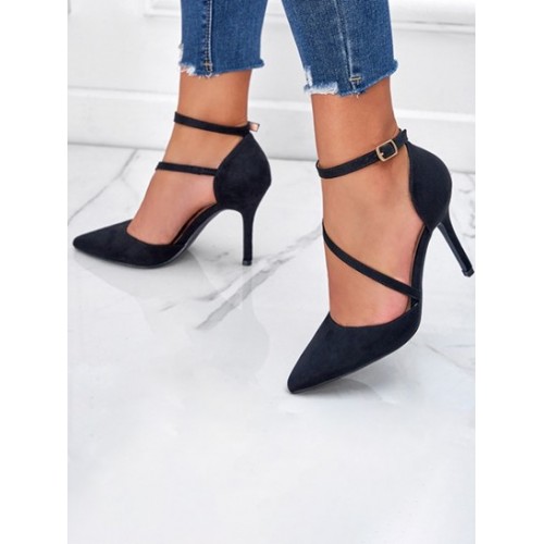 Ankle Strap Pointed Toe Stilettos Pumps