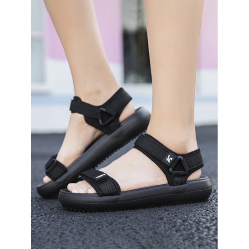 Magic Tape Design Sports Flatform Sandals