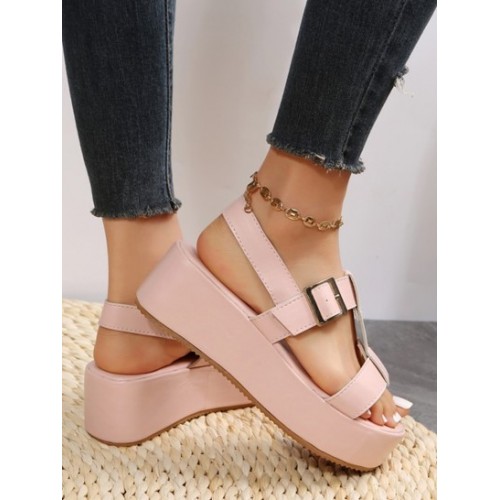 Slingback Caged Platform Sandals