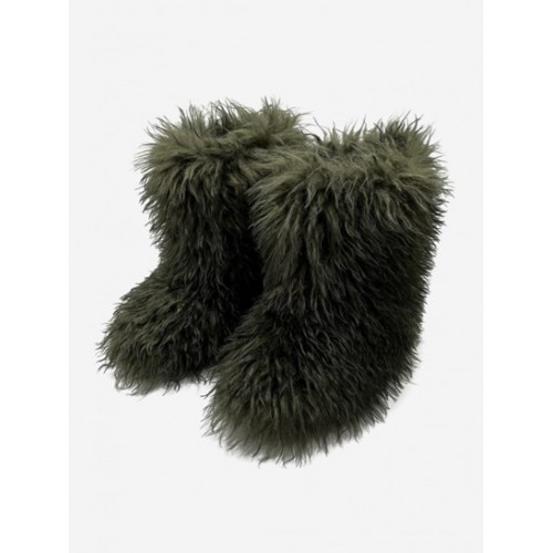 Y2K Aesthetic Thermal Lined Faux Fur Warm Winter Snow Boots