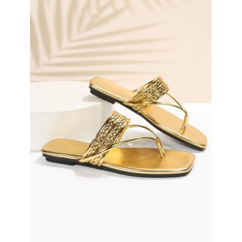 Metallic Beach Vacation Thong Sandals Flip Flops