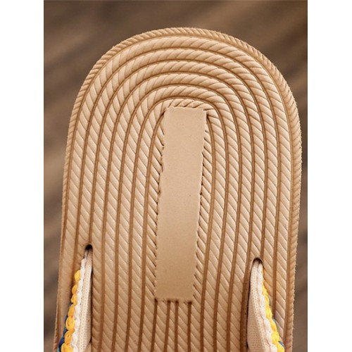 Wedge Platform Straw Beach Vacation Flip Flops