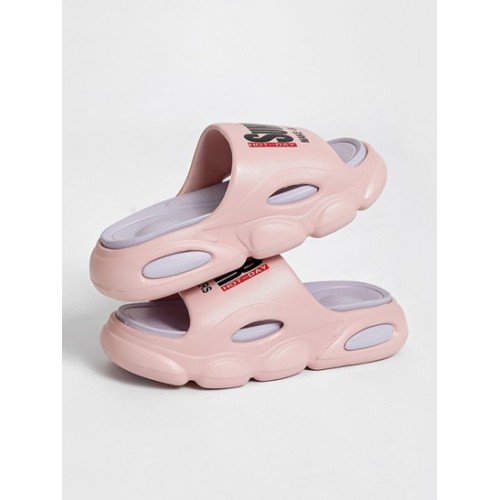 Letter Pattern Layered Clouds Slides Slippers