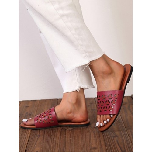 Laser Cut Slide Sandals