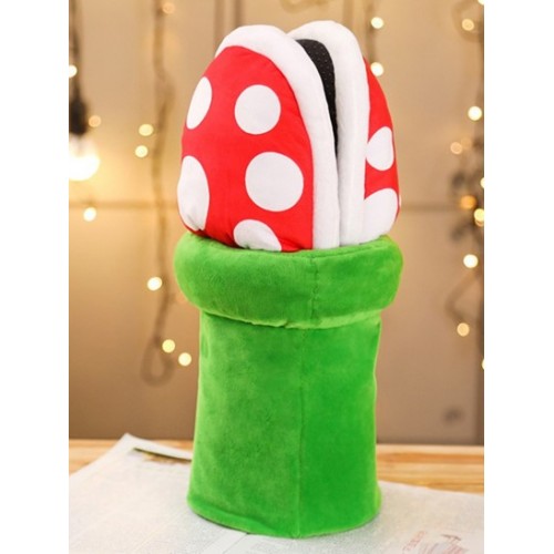 Dual Purpose Corpse Flower Shape Doll Storage Box Fuzzy Winter Slippers