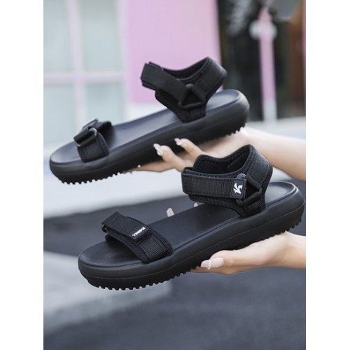 Magic Tape Design Sports Flatform Sandals