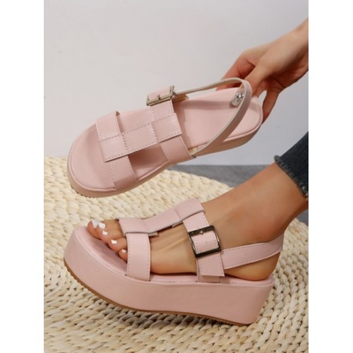 Slingback Caged Platform Sandals